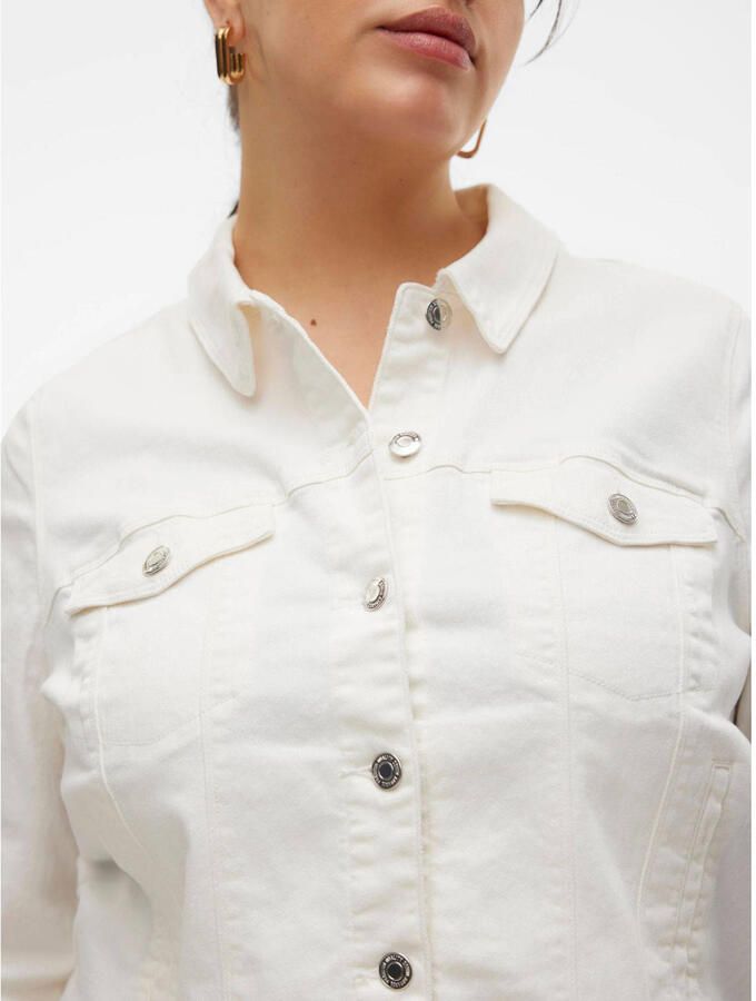 VERO MODA CURVE denim spijkerjas wit - Foto 2