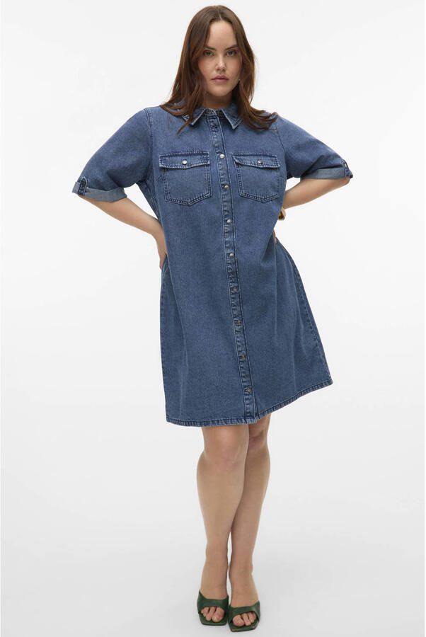 Vero Moda Korte Denim Jurk Freewear Jeans Blue Dames - Foto 2