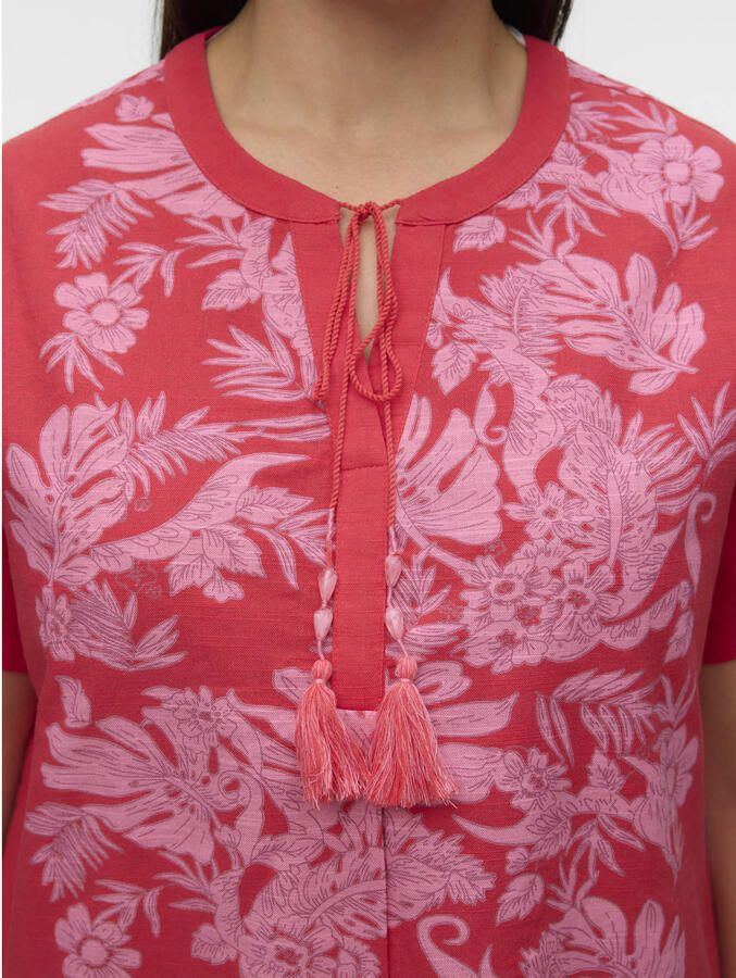 VERO MODA CURVE gebloemde top roze - Foto 2