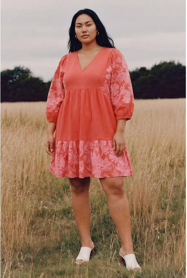 VERO MODA CURVE gebloemde tuniek rood - Foto 3