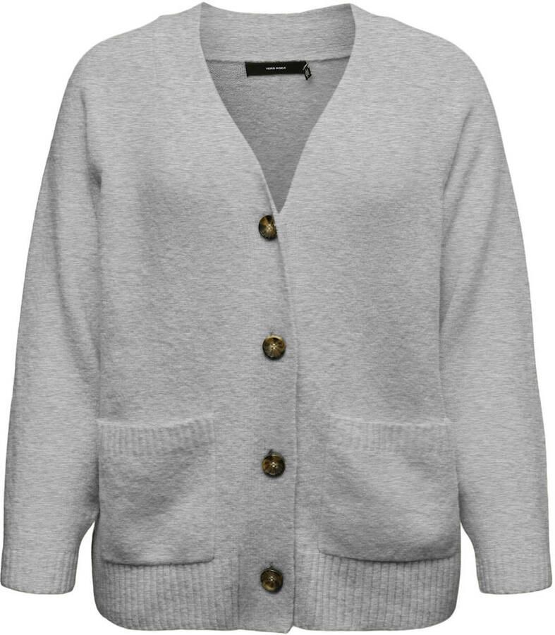 Vero Moda Curve Vest VMCBOOM LS V-NECK BUTTON CARDI NOOS CUR