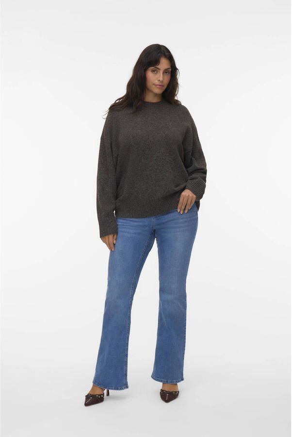 Vero Moda Curve Gebreide trui VMCBOOM LS O-NECK PULLOVER GA NOOS CUR