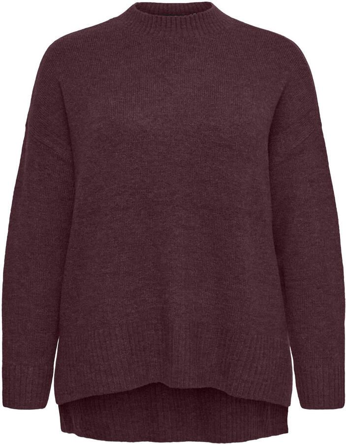 VERO MODA CURVE gebreide trui Plus Size donkerrood