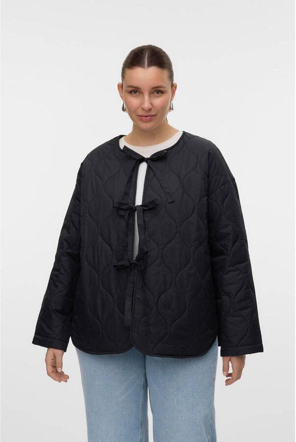 VERO MODA CURVE gewatteerde jas quilted zwart