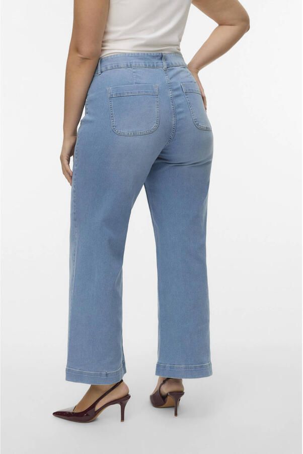 VERO MODA CURVE high waist wide leg jeans medium blue denim - Foto 2