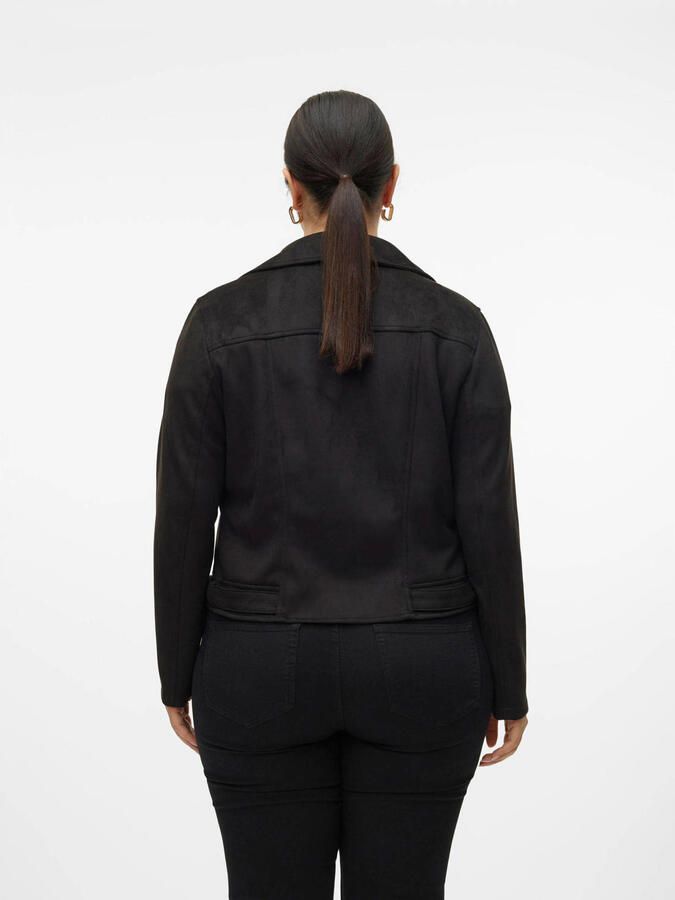 VERO MODA CURVE imitatieleren jas zwart - Foto 3