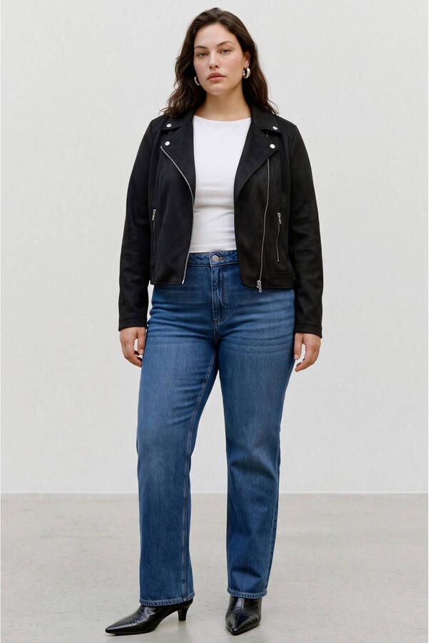 VERO MODA CURVE imitatieleren jas zwart - Foto 2