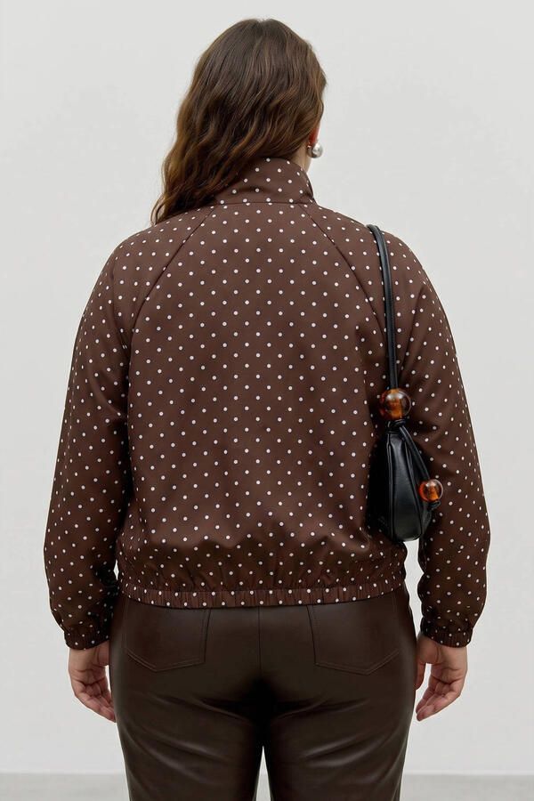 VERO MODA CURVE jacket Plus Size met stippen bruin - Foto 3