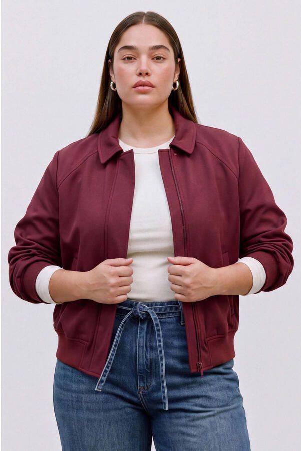 VERO MODA CURVE jas Plus Size donkerrood