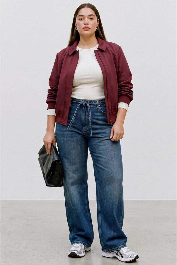 VERO MODA CURVE jas Plus Size donkerrood - Foto 3