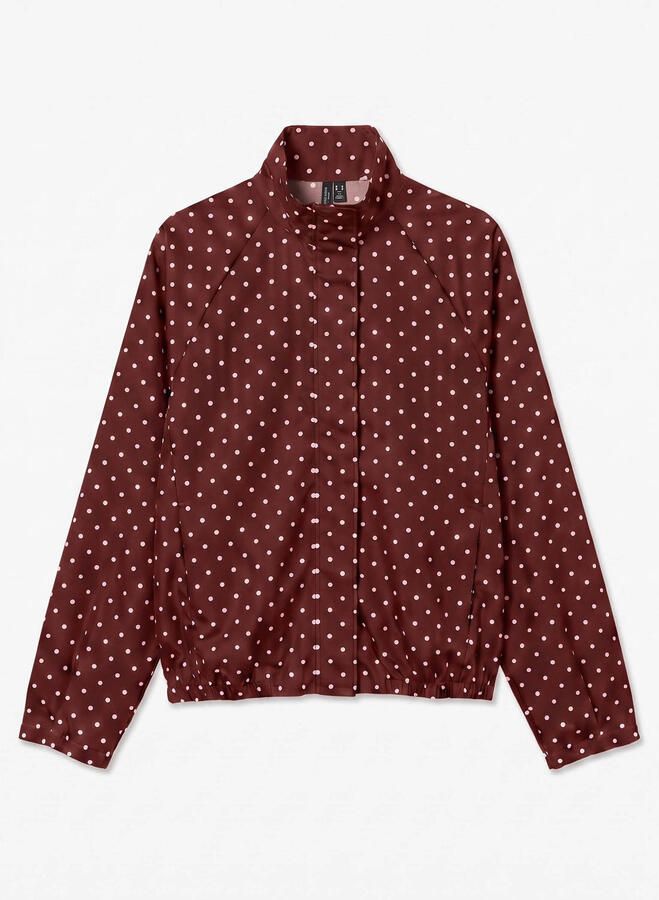 VERO MODA CURVE jas Plus Size met stippen donkerrood - Foto 2