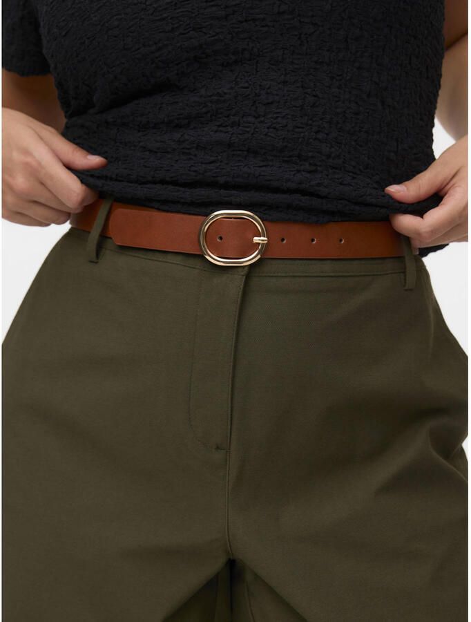 VERO MODA CURVE leren riem VMCNOELLA cognac
