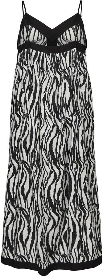 VERO MODA CURVE maxi jurk met zebraprint zwart - Foto 3