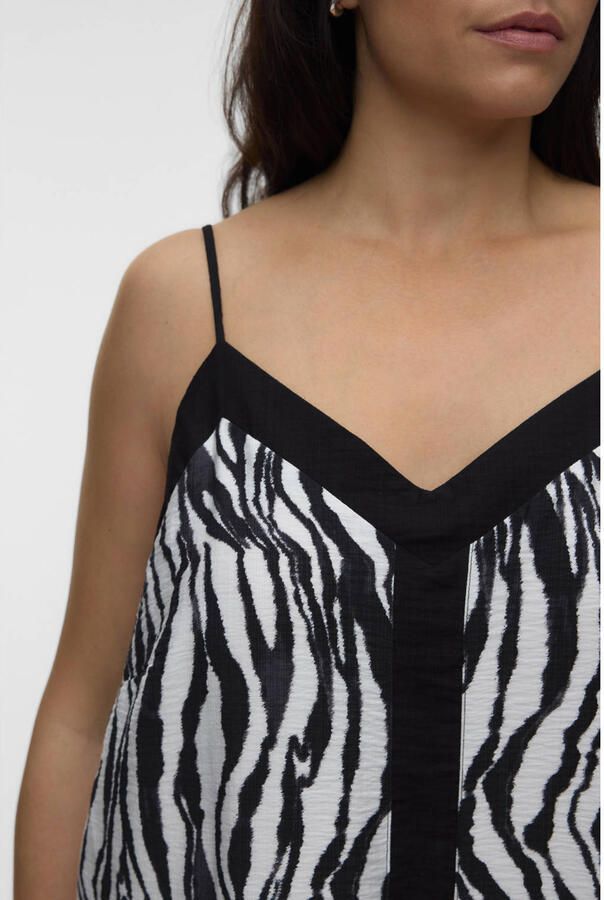 VERO MODA CURVE maxi jurk met zebraprint zwart - Foto 2