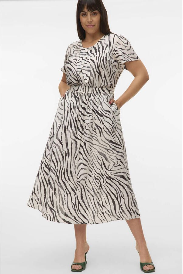 VERO MODA CURVE midi rok wit