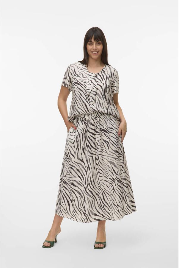 VERO MODA CURVE midi rok wit - Foto 3