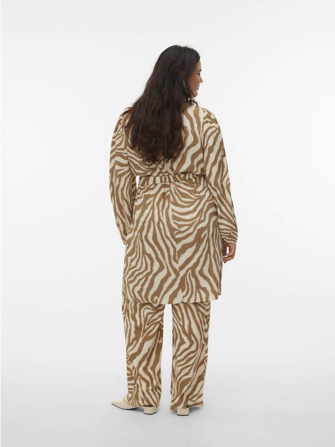 VERO MODA CURVE mini jurk bruin - Foto 3