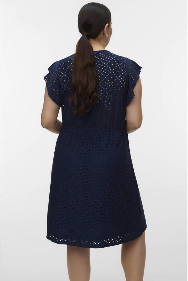 VERO MODA CURVE mini jurk donkerblauw - Foto 3