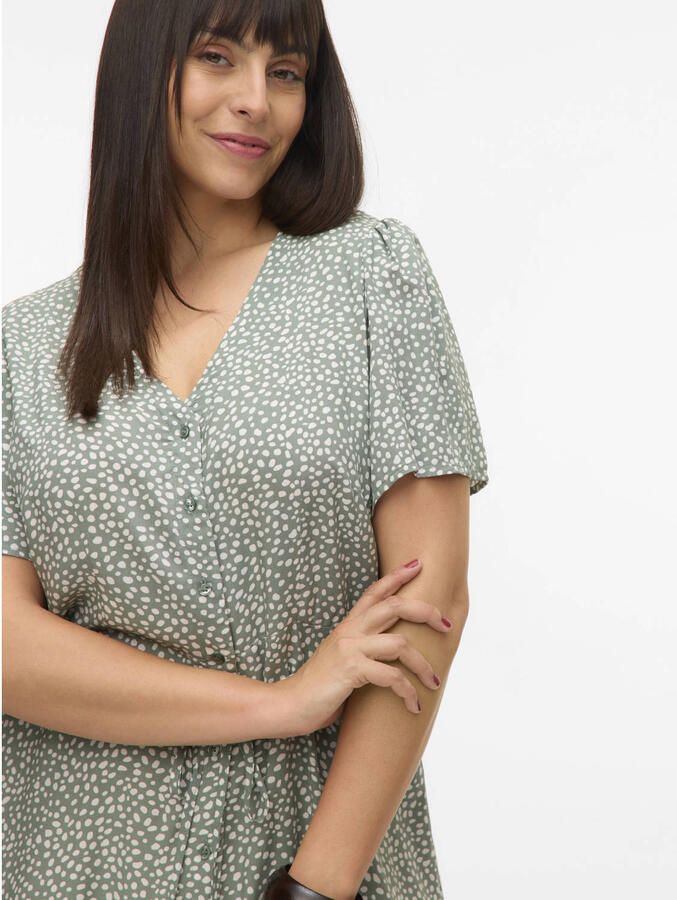 VERO MODA CURVE mini jurk groen