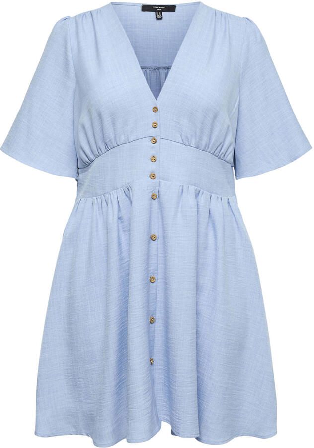 VERO MODA CURVE mini jurk Plus Size lichtblauw - Foto 2