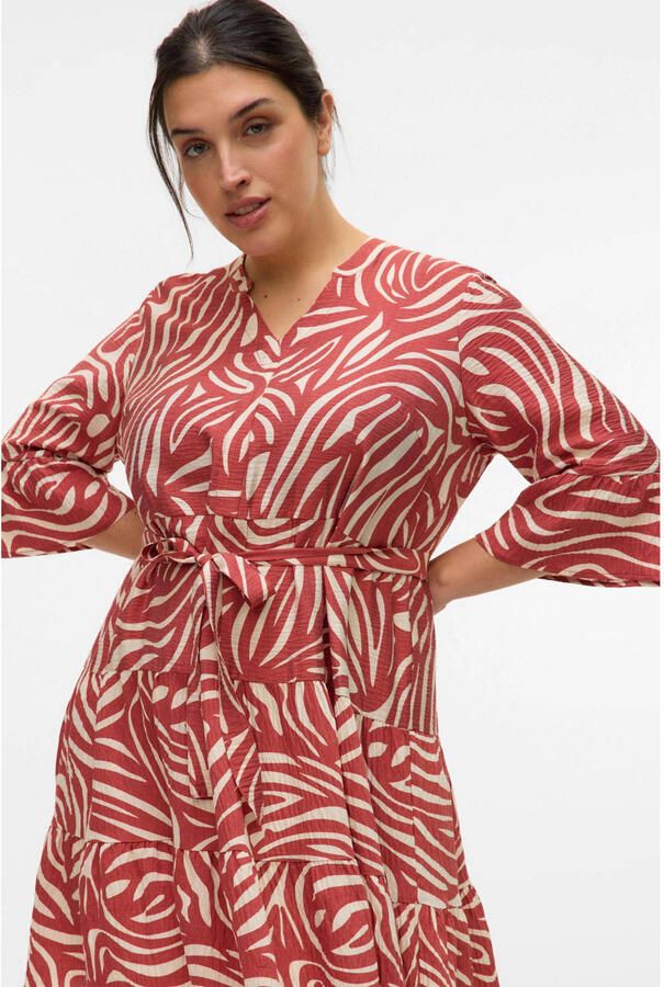 VERO MODA CURVE mini jurk rood