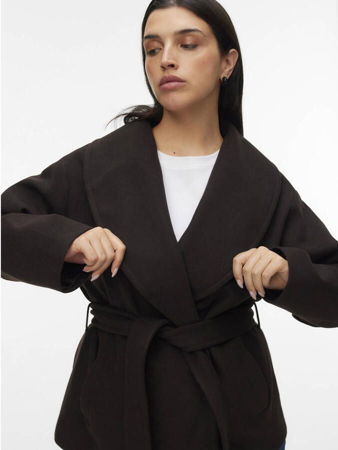 VERO MODA CURVE outdoorjas Plus Size donkerbruin