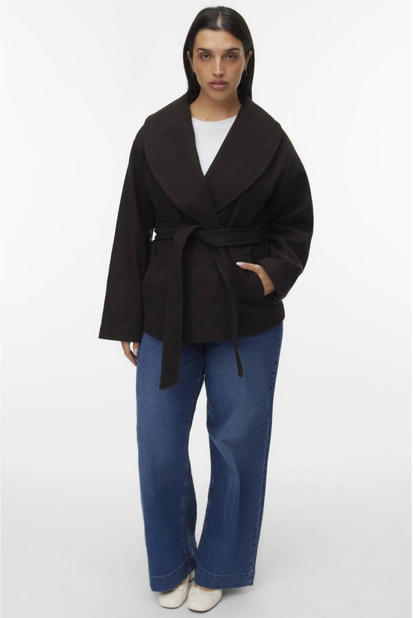 VERO MODA CURVE outdoorjas Plus Size donkerbruin - Foto 3