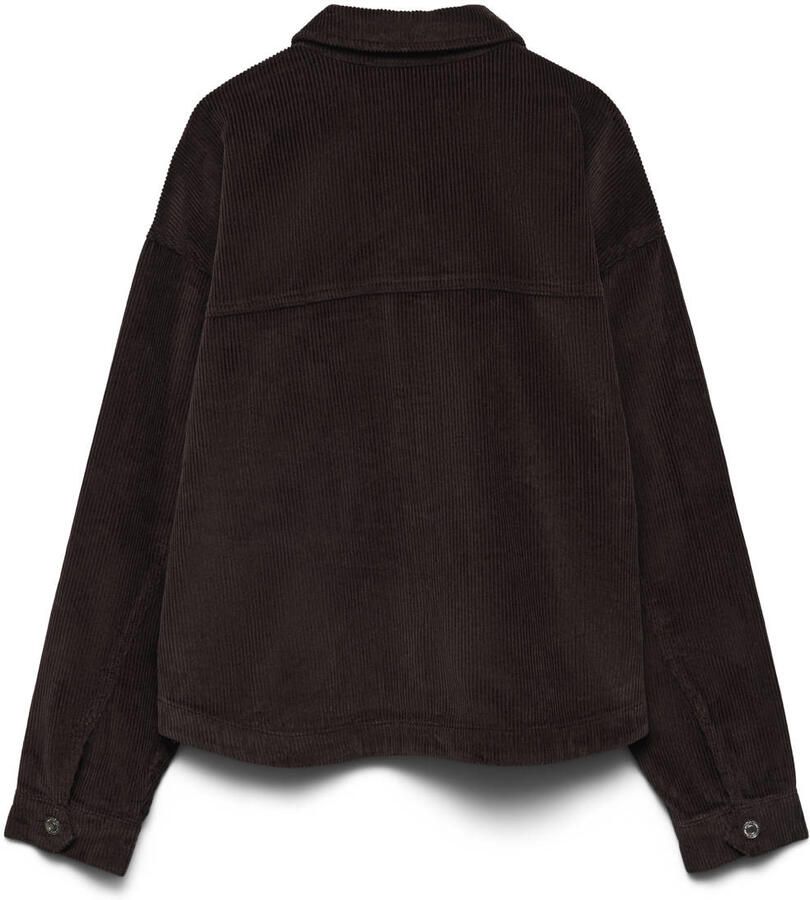 VERO MODA CURVE Plus Size corduroy blouse donkerbruin - Foto 2