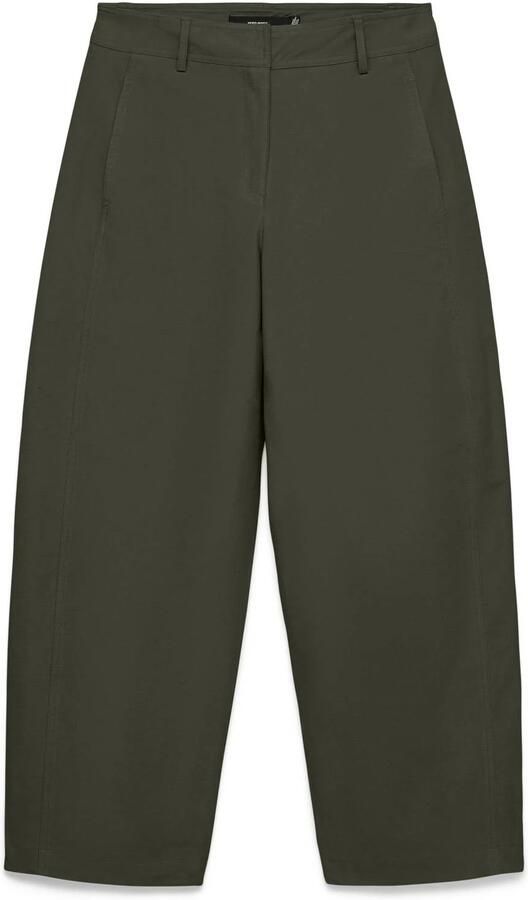VERO MODA CURVE Plus Size denim barrel casual broek donkergroen - Foto 3