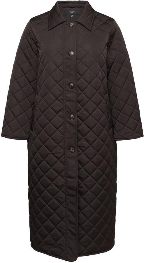 VERO MODA CURVE Plus Size mantel jas donkerbruin