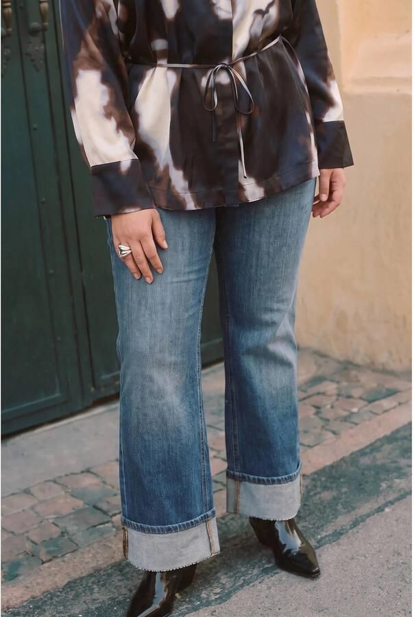VERO MODA CURVE Plus Size straight leg jeans donkerblauw - Foto 3