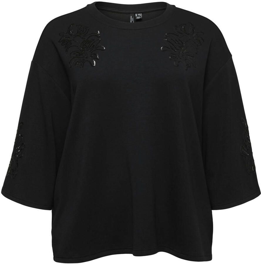 VERO MODA CURVE Plus Size sweater met pailletten zwart