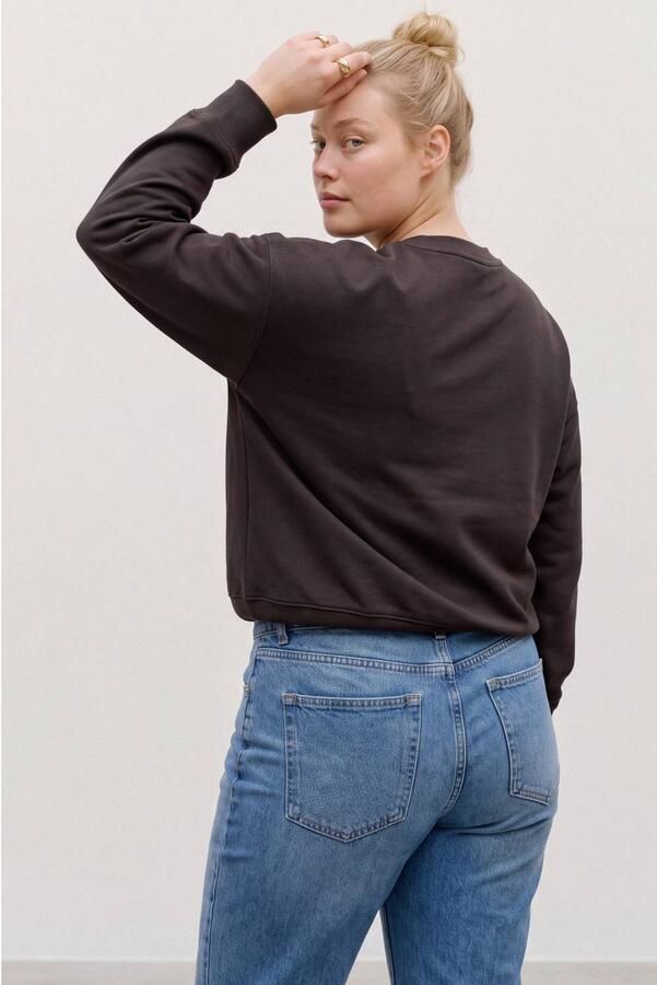 VERO MODA CURVE Plus Size sweater met print donkerbruin - Foto 2
