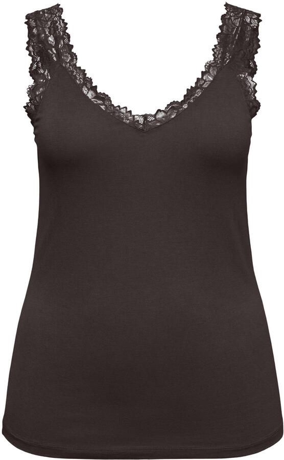 VERO MODA CURVE Plus Size top donkerbruin