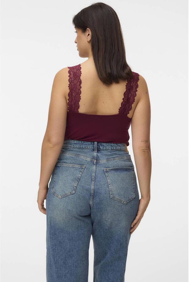 VERO MODA CURVE Plus Size top donkerrood - Foto 2