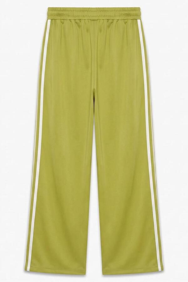 VERO MODA CURVE Plus Size wide leg casual broek limegroen