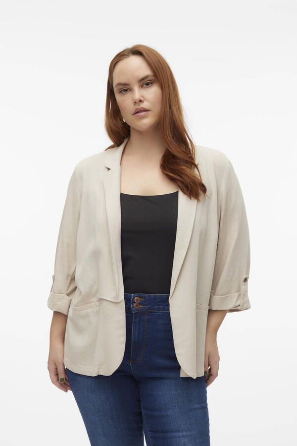 Vero Moda Curve Korte blazer VMCJESMILO 3 4 BLAZER WVN GA NOOS CUR - Foto 3