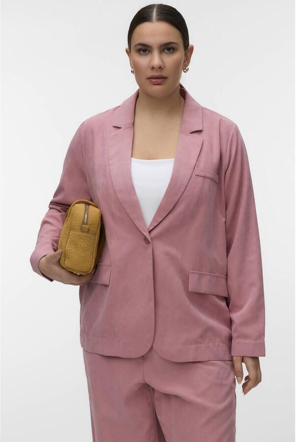 VERO MODA CURVE regular blazer roze - Foto 3
