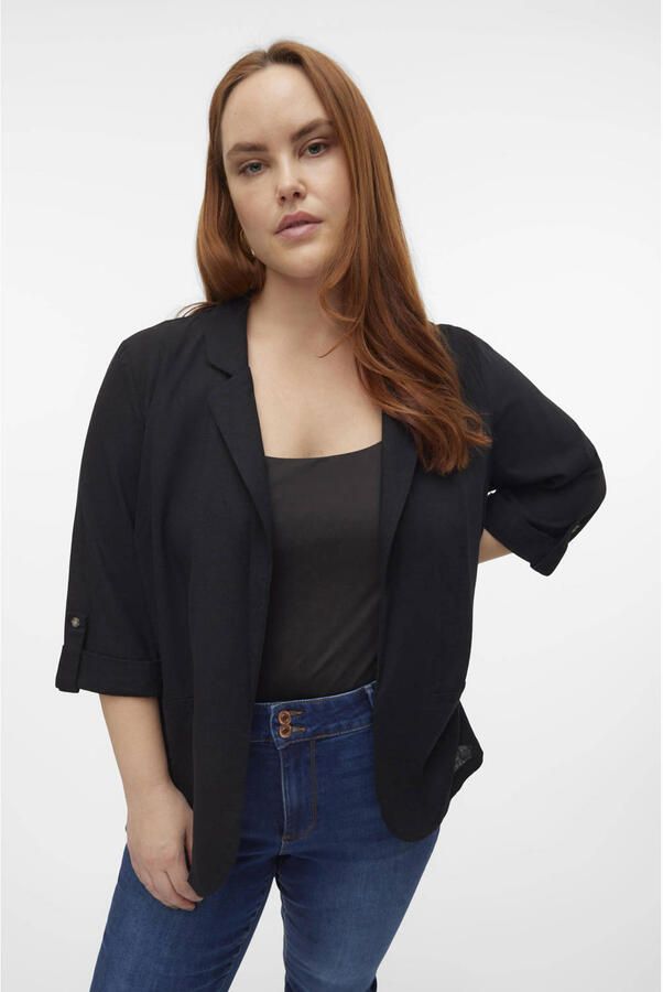 Vero Moda Curve Korte blazer VMCJESMILO 3 4 BLAZER WVN GA NOOS CUR