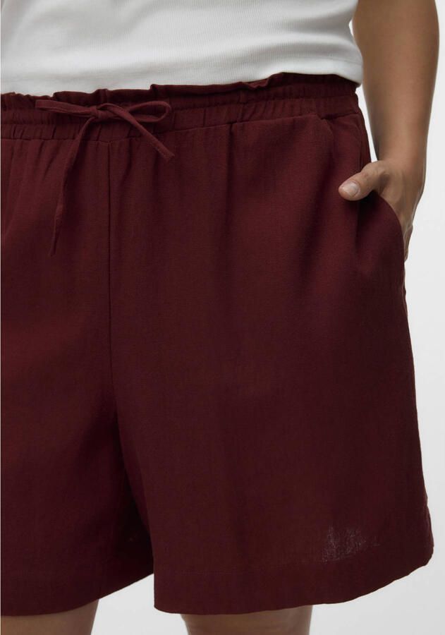 VERO MODA CURVE regular waist casual short donkerrood - Foto 2