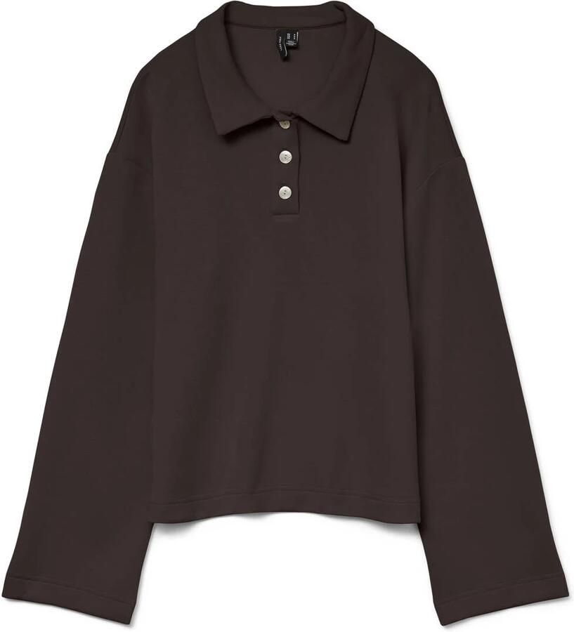 VERO MODA CURVE sweater Plus Size donkerbruin
