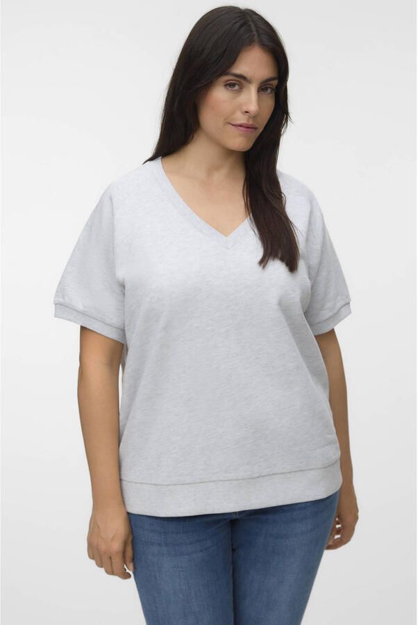 VERO MODA CURVE sweater Plus Size lichtgrijs