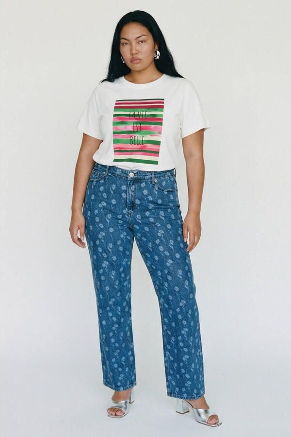 VERO MODA CURVE T-shirt wit - Foto 3