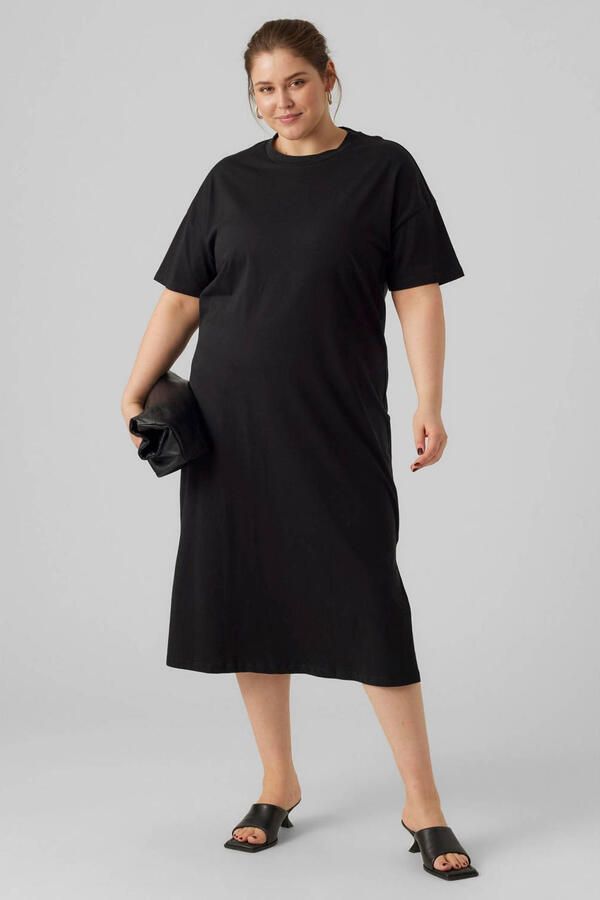 Vero Moda Curve Jerseyjurk VMCMOLLY SS OVERSIZE CALF DRESS NOOS CUR