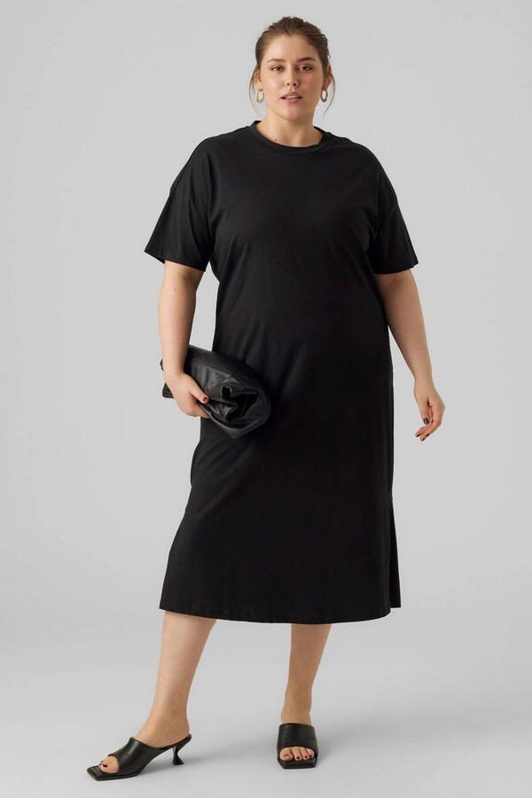 Vero Moda Curve Jerseyjurk VMCMOLLY SS OVERSIZE CALF DRESS NOOS CUR - Foto 2