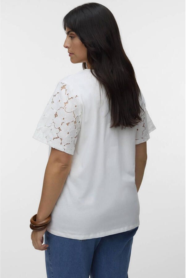 VERO MODA CURVE top broderie ecru - Foto 2