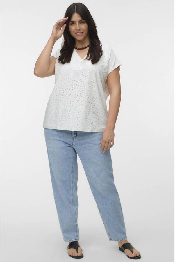 VERO MODA CURVE top broderie ecru - Foto 2