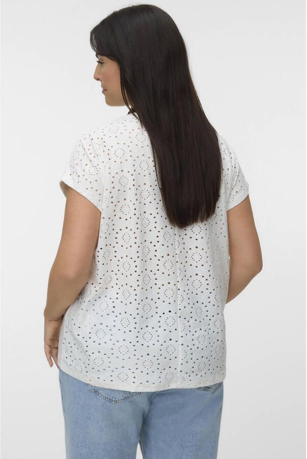 VERO MODA CURVE top broderie ecru - Foto 3