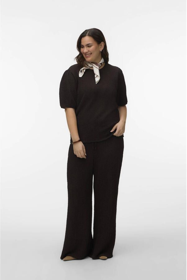 VERO MODA CURVE top donkerbruin