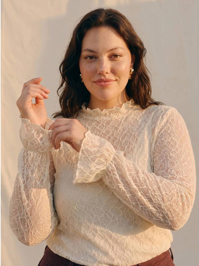 VERO MODA CURVE x Wehkamp top ecru - Foto 2